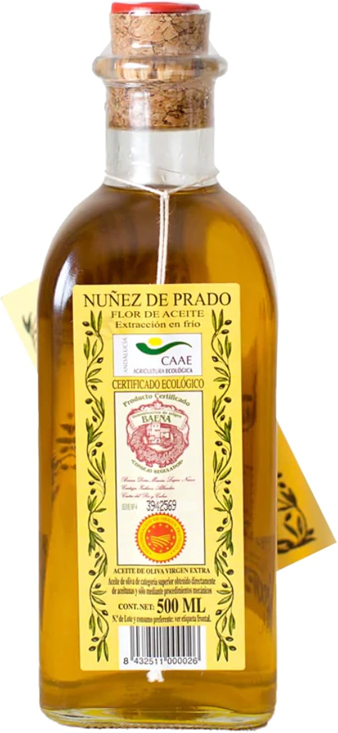 Nunez de Prado Extra Virgin Organic Olive Oil (500ml) (Pack of 6)